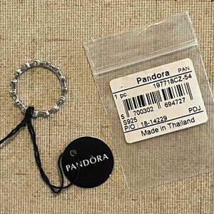 Pandora Silver Cubic Zirconia Stackable Band new size 7